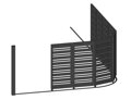 Kovová brána segmentová TAHOKOV 3D do výšky 2,0m