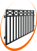 Kovový plot konstrukčního typu Retro