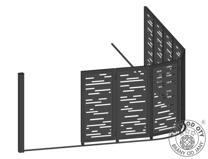 Kovová brána segmentová DESIGN I. do výšky 1,5m