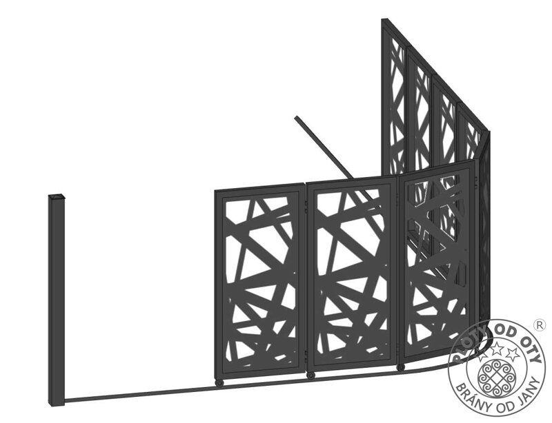 Kovová brána segmentová DESIGN II. do výšky 2,0m