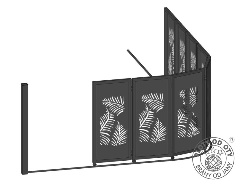 Kovová brána segmentová DESIGN III. do výšky 1,5m