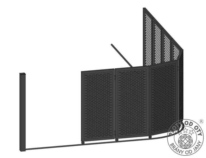 Kovová brána segmentová TAHOKOV 3D do výšky 1,5m