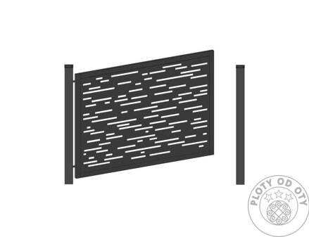 Kovová brána jednokřídlá DESIGN I. do výšky 1,5m