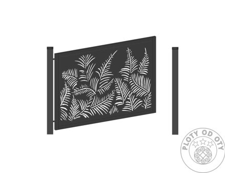Kovová brána jednokřídlá DESIGN III. do výšky 1,5m