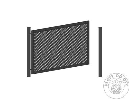 Kovová brána jednokřídlá TAHOKOV 3D do výšky 1,5m