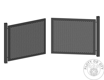Kovová brána dvoukřídlá TAHOKOV 3D do výšky 1,5m