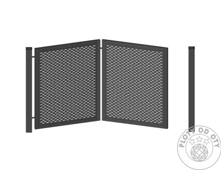 Kovová brána skládací dvoukřídlá TAHOKOV 3D do výšky 1,5m