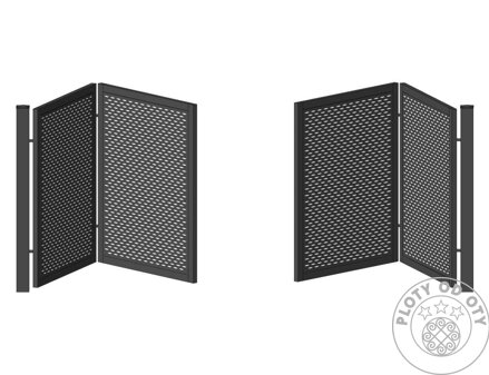 Kovová brána skládací čtyřkřídlá TAHOKOV 3D do výšky 2,0m