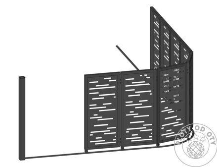 Kovová brána segmentová DESIGN I. do výšky 1,5m