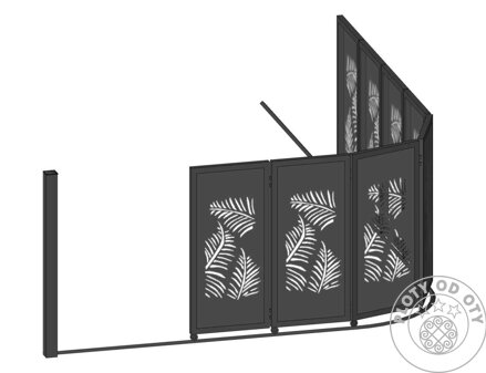 Kovová brána segmentová DESIGN III. do výšky 1,5m