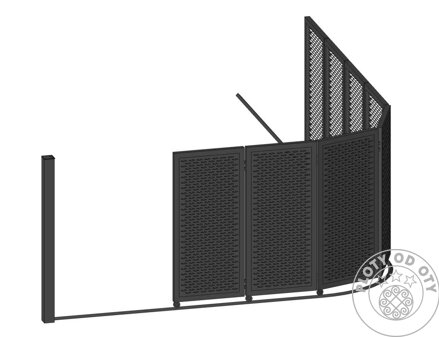 Kovová brána segmentová TAHOKOV 3D do výšky 1,5m