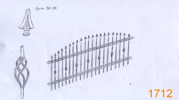 1712 - Design zdobení plotového dílce plot, ploty
