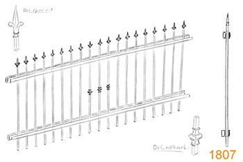 1807 - Ukázka plotu PREMIUM se zdobením SINGLE plot, ploty, kovový plot, kovové ploty