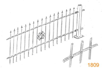 1809 - Ukázka plotu STANDARD+ plot, ploty, kovový plot, kovové ploty