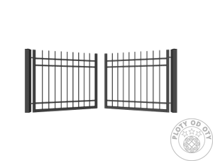 Kovová brána dvoukřídlá Standard+ SP08 SINGLE do výšky 2,0m