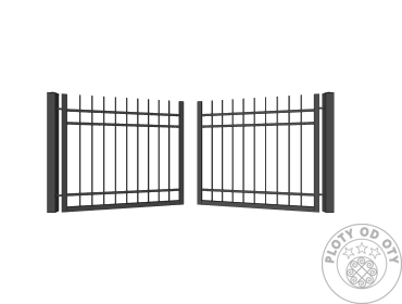 Kovová brána dvoukřídlá Standard+ SP07 HARMONY do výšky 2,0m
