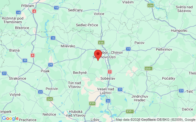 Google map: 49.3626863000 14.6312070000